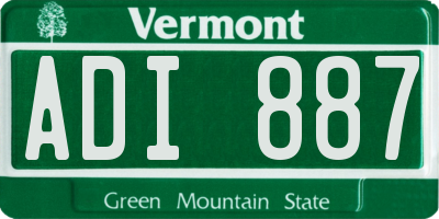 VT license plate ADI887