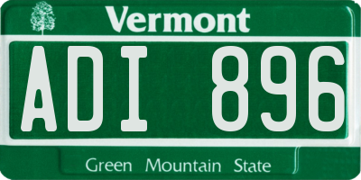 VT license plate ADI896