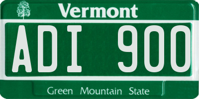 VT license plate ADI900