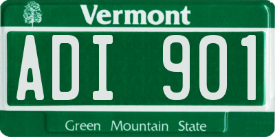 VT license plate ADI901