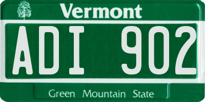 VT license plate ADI902
