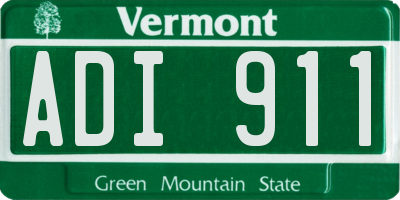 VT license plate ADI911