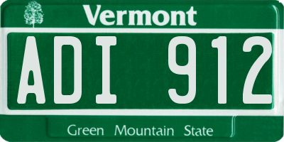VT license plate ADI912
