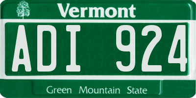 VT license plate ADI924