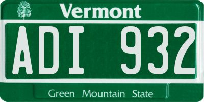 VT license plate ADI932