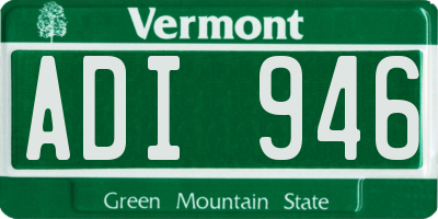 VT license plate ADI946