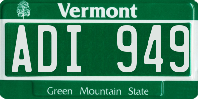 VT license plate ADI949