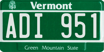 VT license plate ADI951