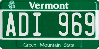 VT license plate ADI969