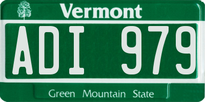 VT license plate ADI979