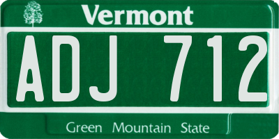VT license plate ADJ712