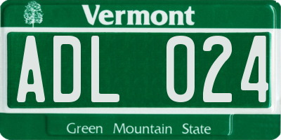 VT license plate ADL024