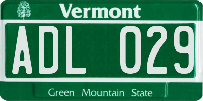 VT license plate ADL029
