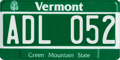 VT license plate ADL052