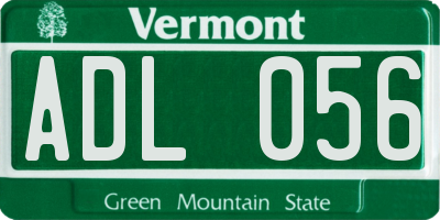 VT license plate ADL056