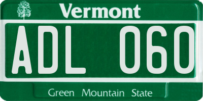 VT license plate ADL060
