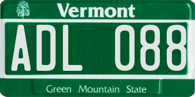VT license plate ADL088