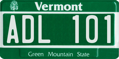 VT license plate ADL101