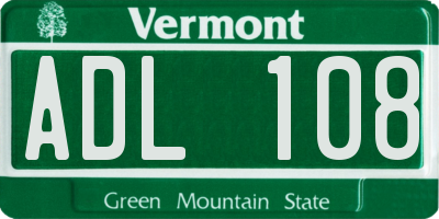 VT license plate ADL108