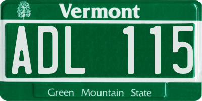 VT license plate ADL115