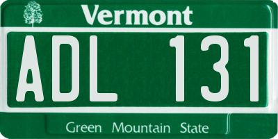 VT license plate ADL131