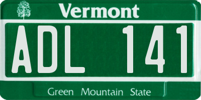 VT license plate ADL141