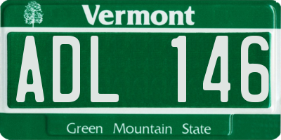 VT license plate ADL146