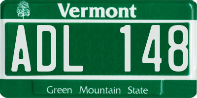 VT license plate ADL148