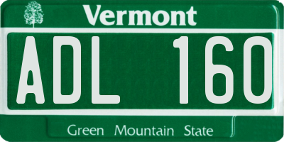 VT license plate ADL160