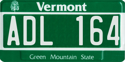 VT license plate ADL164