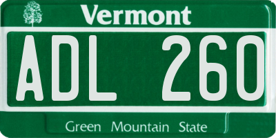 VT license plate ADL260