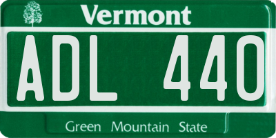 VT license plate ADL440
