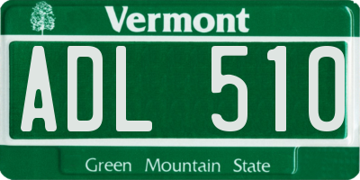 VT license plate ADL510