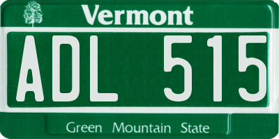 VT license plate ADL515