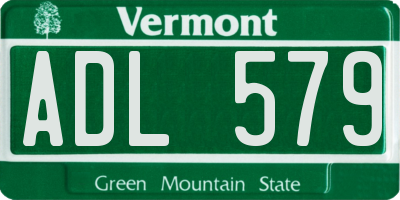 VT license plate ADL579