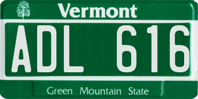 VT license plate ADL616