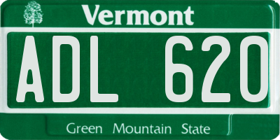 VT license plate ADL620