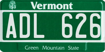 VT license plate ADL626