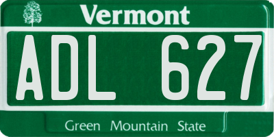 VT license plate ADL627