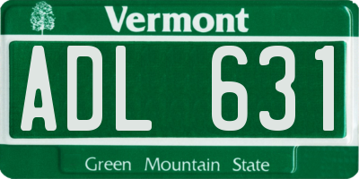 VT license plate ADL631