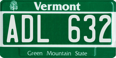 VT license plate ADL632