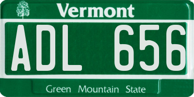 VT license plate ADL656