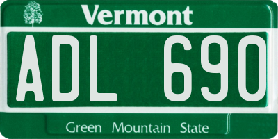 VT license plate ADL690