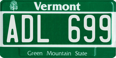 VT license plate ADL699