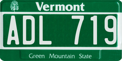 VT license plate ADL719