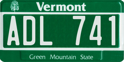 VT license plate ADL741