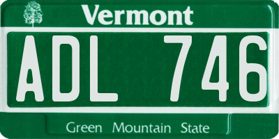 VT license plate ADL746