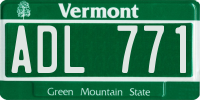 VT license plate ADL771