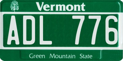 VT license plate ADL776