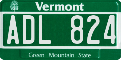 VT license plate ADL824